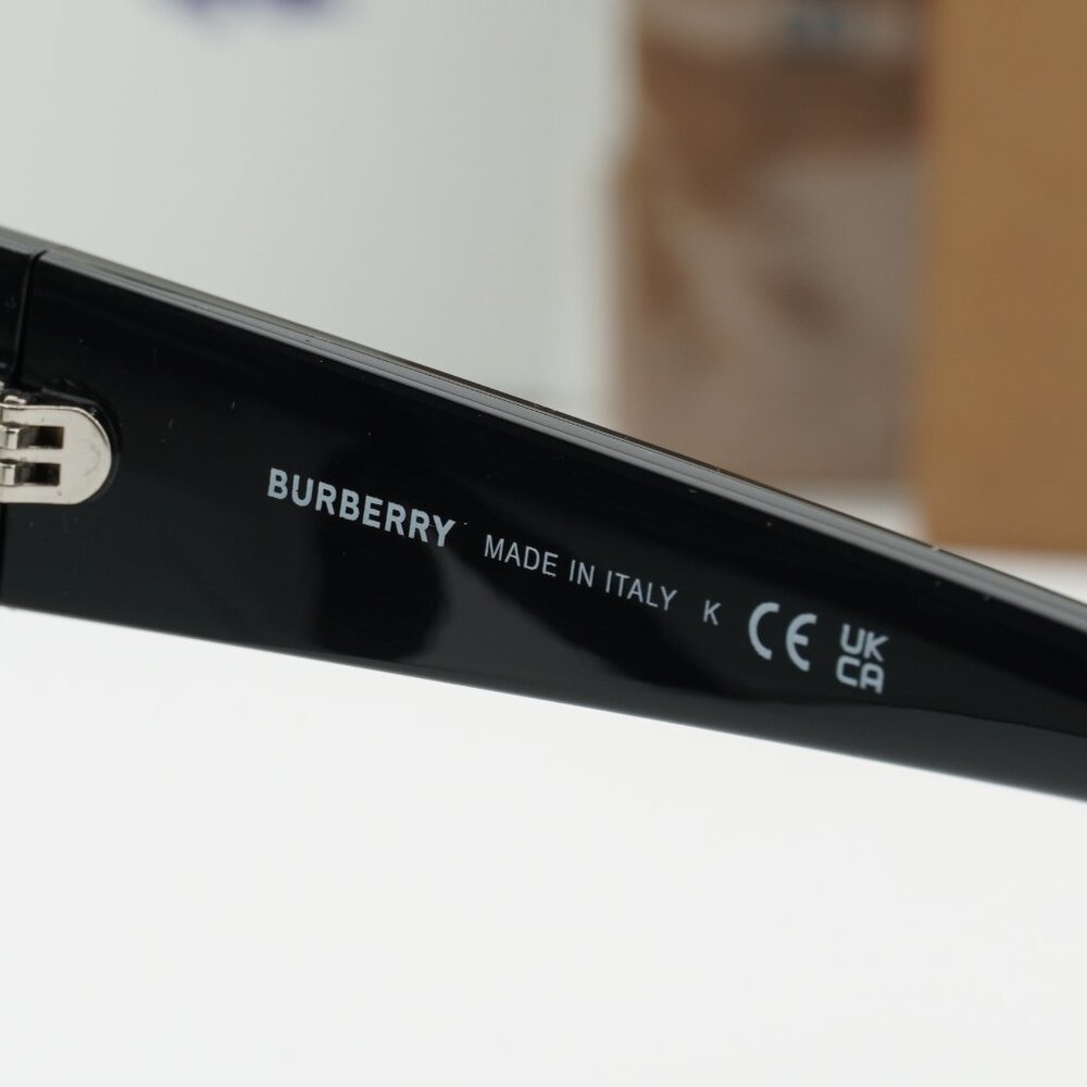 Burberry BE4291 3001/69 Shield Sunglasses - Black/Grey Tampo Silver - Picture 10 of 12